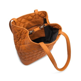 MUUD Betsy. Handgemachte exclusive Ledershopper 36x43x30cm - kleur whisky