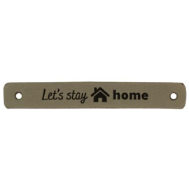 Durable 020.1191 Leren Label Let's Stay Home 7 x 1 cm - Kleur 002
