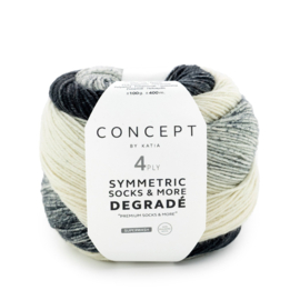 Katia Concept SYMMETRIC SOCKS & MORE - Degrade 50 - Wit-Zwart