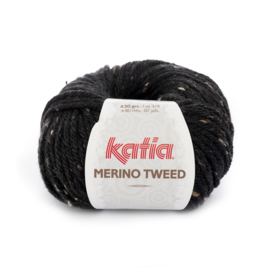 Katia Merino Tweed 309 - Zwart-Zeer donker grijs