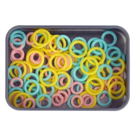 Durable 020.6000 Steekmarkeerders ringen 10mm, 12mm en 14mm; 90 stuks assorti kleuren
