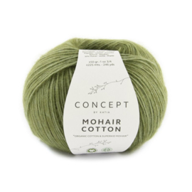 Haakpakket Gehaakte trui met boothals Mohair-Cotton