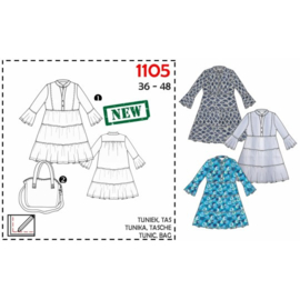 IT'S A FITS PATTERN dames tuniek en tas (1105)