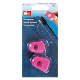 PRYM NAALDGRIJPERS SILICONEN M-L FUCHSIA