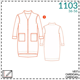 IT'S A FITS PATTERN Dames - vest (1103)
