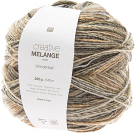 Rico Design Creative Melange aran Wonderball Ecru Mix 001