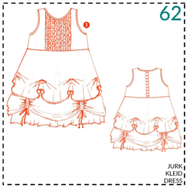 Patroon ABACADABRA Mouwloos jurkje (062)