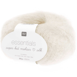 Rico Essentials Super Kid Mohair Loves Silk 001 White