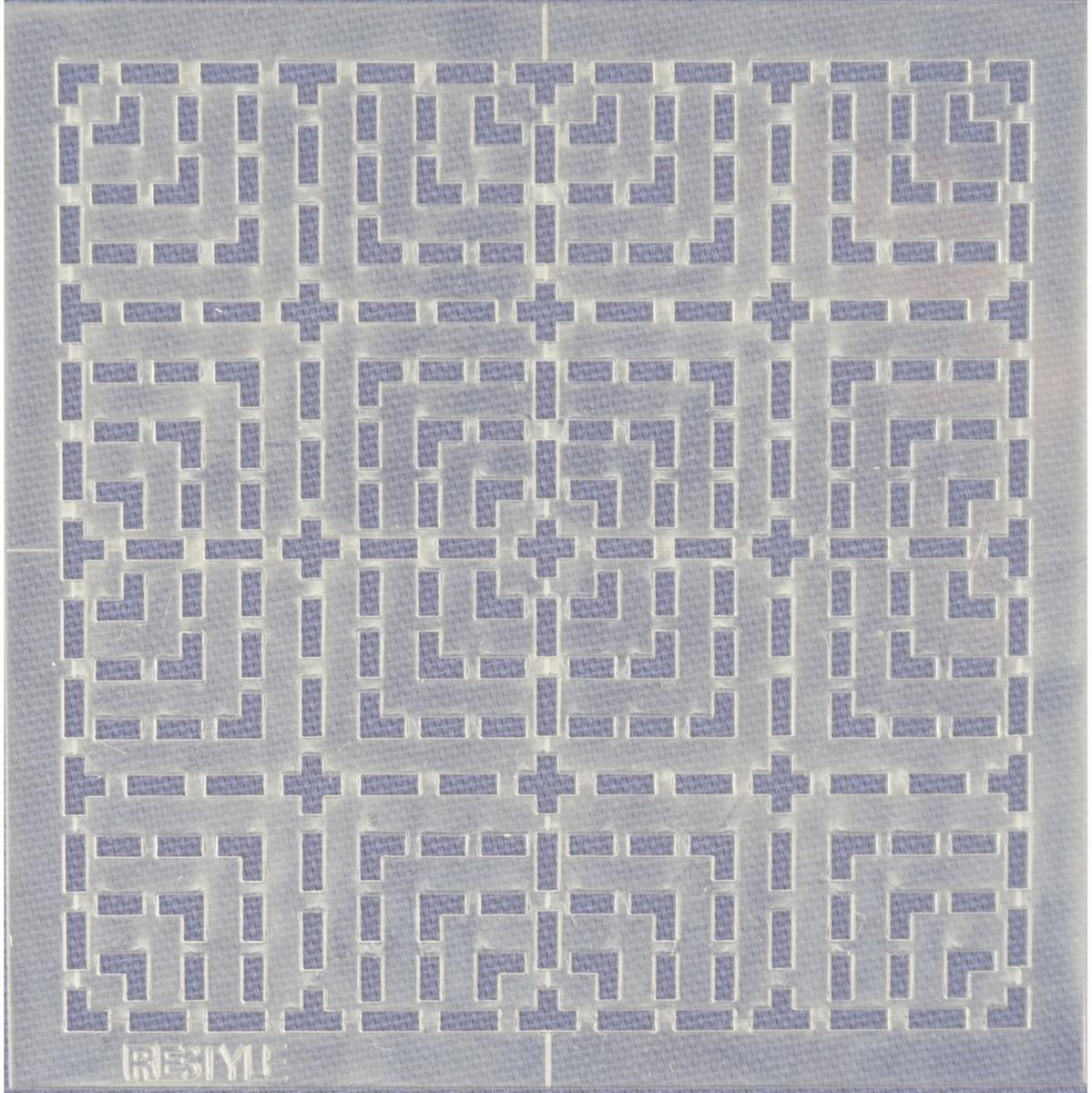 ReStyle Sashiko sjabloon vierkanten patroon maat 10 x 10 cm -