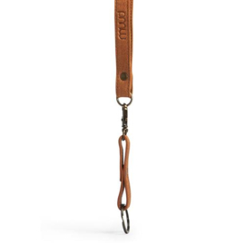 MUUD Dace. Handgemaakt leren sleutelhanger met lang leren hengsel eng50+7x1cm - kleur WHISKY