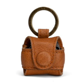 MUUD Malmö. Handgemaakt leren etui voor meetlint 3x4x2.3cm - kleur WHISKY