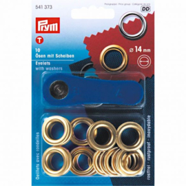 PRYM 541373 RINGEN EN SCHIJVEN 14MM GOUD