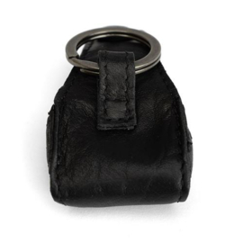 MUUD Malmö. Handgemaakt leren etui voor meetlint 3x4x2.3cm - kleur black