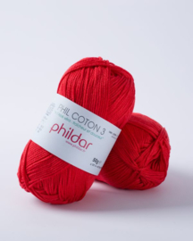 Phildar coton 3 Cerise