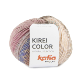 Katia Kirei color 353 - Beige-Bleekrood-Blauw
