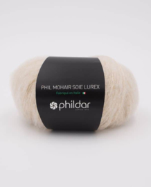 Phildar Mohair Soie Lurex Ecru