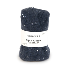 Katia Concept Silky Mohair Pailletes 205 - Donker jeans