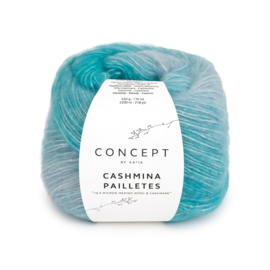 Katia Concept Cashmina Pailletes 104 - Water blauw-Turquoise
