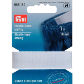 PRYM BAND ELASTIEK STERK 18MM WIT