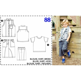 Patroon ABACADABRA Mouwloze blouse (0088)