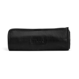 MUUD Elona. Handgemaakt leren oprolbare handwerketuit 20x68cm - kleur black