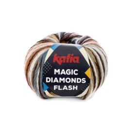 Katia Magic Diamonds Flash 104 - Bruin-Ecru-Roestbruin-Blauw