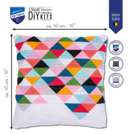 SPANSTEEKKUSSEN KIT DRIEHOEKJES