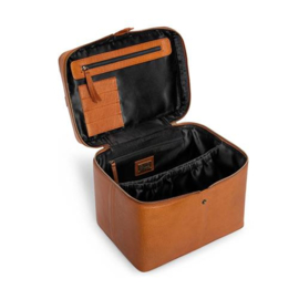 MUUD Lexi. Handgemaakt leren ruime handwerktas. 20x26cm - kleur WHISKY