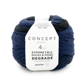 Katia Concept SYMMETRIC SOCKS & MORE - Degrade 52 - Jeans-Zwart