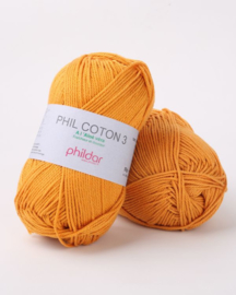 Phildar coton 3 Safran