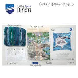 KRUISSTEEKKUSSEN KIT DOLFIJN
