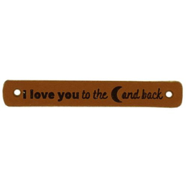 Durable 020.1190 Leren Label I love you to the moon and back 7 x 1 cm - Kleur 004