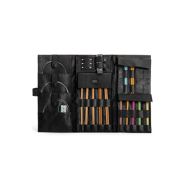 MUUD Lucy. Handgemaakt leren etui voor breinaalden 30xO43xC15cm - kleur black