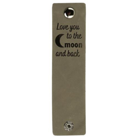 Durable 020.1216 Leren Label Love you to the Moon and back 12x3cm - Kleur 002