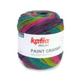 Katia Paint Granny 204 - Groen-Mosterd-Lila