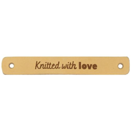 Durable 020.1189 Leren Label Knitted with Love 7 x 1 cm - Kleur 001