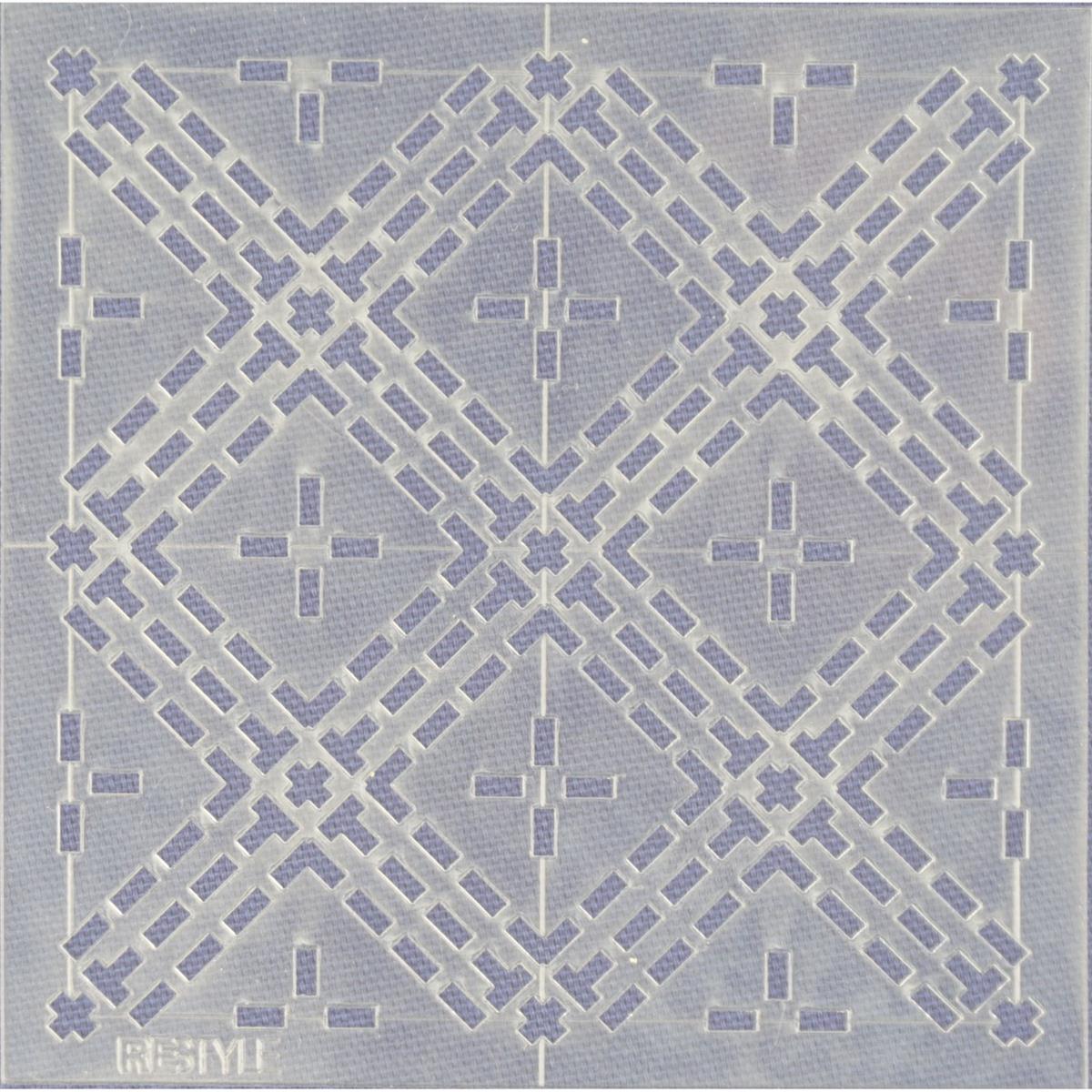 ReStyle Sashiko sjabloon ruiten patroon maat 10 x 10 cm -
