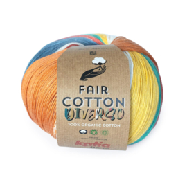 Katia Fair Cotton Diverso 404 - Koraal-Oranje-Groen