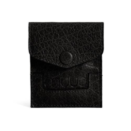 MUUD Bergen. Handgemaakt leren etuit voor handwerkaccessoires 9.5x8cm - kleur black