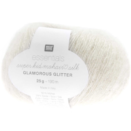 Rico Design Essentials Super Kid Mohair Loves Silk Glamorous Glitter creme