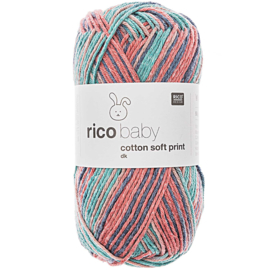 Rico Baby B Cotton Soft Print DK 023 rood-petrol