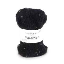 Katia Concept Silky Mohair Pailletes 209 - Zwart
