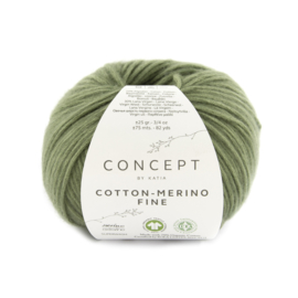 Katia Concept Cotton merino Fine 92 - Bleekgroen