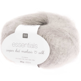 Rico Essentials Super Kid Mohair Loves  Silk 008 Silver