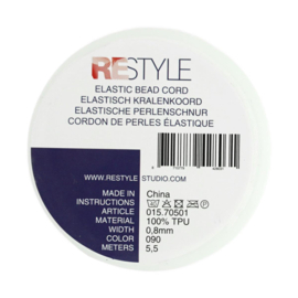Restyle 015.70501 elastisch kralenkoord 0.8mm, 6 meter