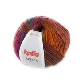 Katia Azteca 7865 - Oranje-Flessegroen-Bleekrood-Bruin