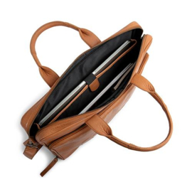 MUUD Denver. Handgemaakt leren laptoptas 25+5x38x2cm - kleur WHISKY