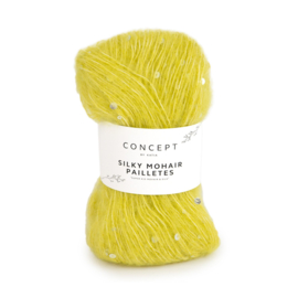 Katia Concept Silky Mohair Pailletes 202 - Geel