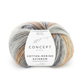 Katia Concept Cotton Merino Rainbow 504 - Grijs-Make-up-Roest bruin