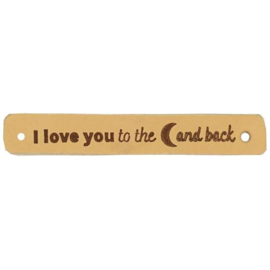 Durable 020.1190 Leren Label I love you to the moon and back 7 x 1 cm - Kleur 001